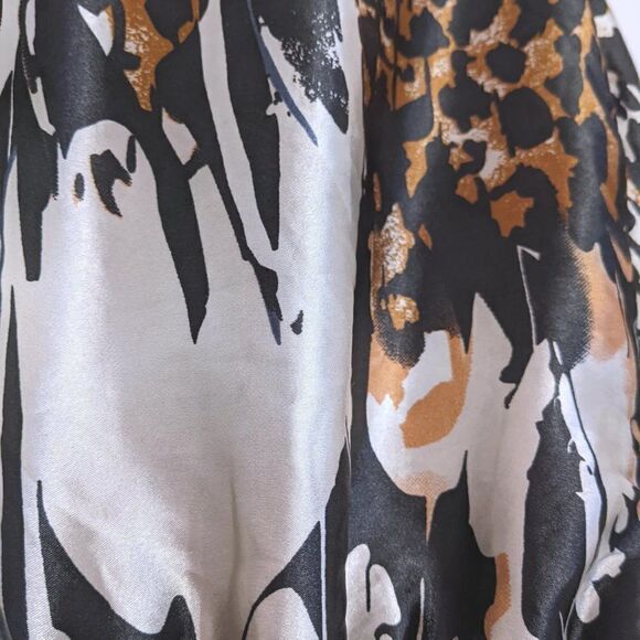 Bizz GIRL Leopard Print Chrochet Decor Boho Blouse Small @Y - Picture 5 of 10